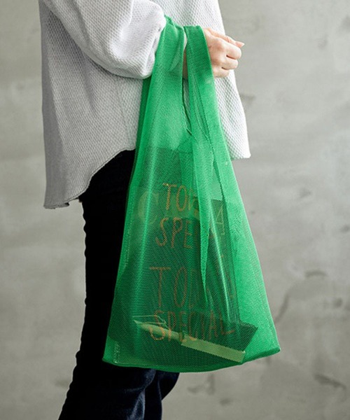 TODAY'S SPECIAL(トゥデイズスペシャル)の「【WEB限定】【TODAY'S SPECIAL】NET MARCHE BAG S / 371927(エコバッグ/サブバッグ・レディース・ライトベージュ/ミント・FREE)」の13枚目の写真