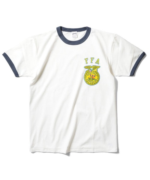 HOUSTON（ヒューストン）の「HOUSTON リンガーTシャツ(FFA)（Tシャツ/カットソー・メンズ・ネイビー/グレー/ブラック・LARGE/X-LARGE/XX-LARGE/MEDIUM）」の3枚目の写真