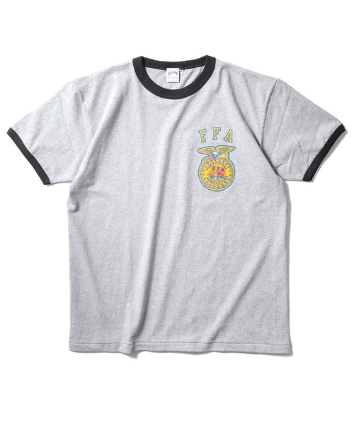 HOUSTON（ヒューストン）の「HOUSTON リンガーTシャツ(FFA)（Tシャツ/カットソー・メンズ・ネイビー/グレー/ブラック・LARGE/X-LARGE/XX-LARGE/MEDIUM）」の2枚目の写真