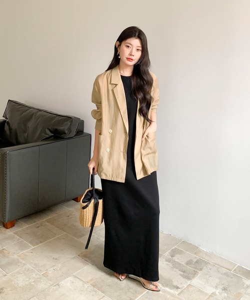 by LEGNA（バイレグナ）の「テーラード オーバーサイズ シアージャケット（テーラードジャケット・レディース・グレイッシュベージュ/ブラック/モカ/ネイビー系/ブラウン系/ライトグレー系/ブラック系・FREE/LARGE/MEDIUM）」の19枚目の写真