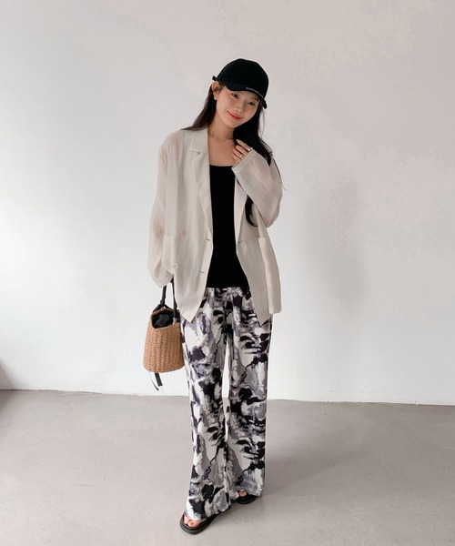 by LEGNA（バイレグナ）の「テーラード オーバーサイズ シアージャケット（テーラードジャケット・レディース・グレイッシュベージュ/ブラック/モカ/ネイビー系/ブラウン系/ライトグレー系/ブラック系・FREE/LARGE/MEDIUM）」の22枚目の写真