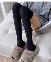 Dormiir（ドルミール）の「【Dormiir】シアー切替リブハイソックス（ソックス/靴下）」