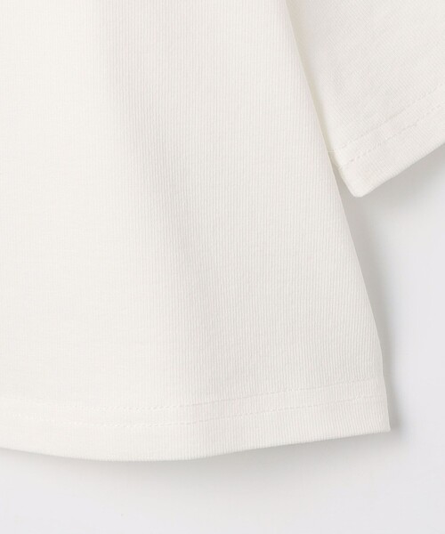 fredy couleur（フレディクルール）の「5分袖フレア麻調カットT（Tシャツ/カットソー・レディース・オフホワイト/ベビーピンク/グレイッシュベージュ/チャコールグレー・38）」の11枚目の写真