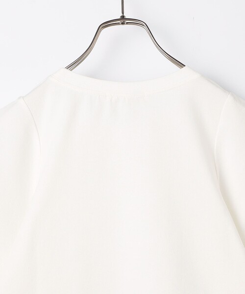 tシャツ 5分袖フレア麻調カットT レディース fredy couleur（フレディクルール）の「5分袖フレア麻調カットT