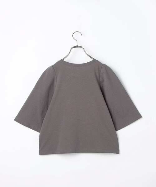 fredy couleur（フレディクルール）の「5分袖フレア麻調カットT（Tシャツ/カットソー・レディース・オフホワイト/ベビーピンク/グレイッシュベージュ/チャコールグレー・38）」の18枚目の写真