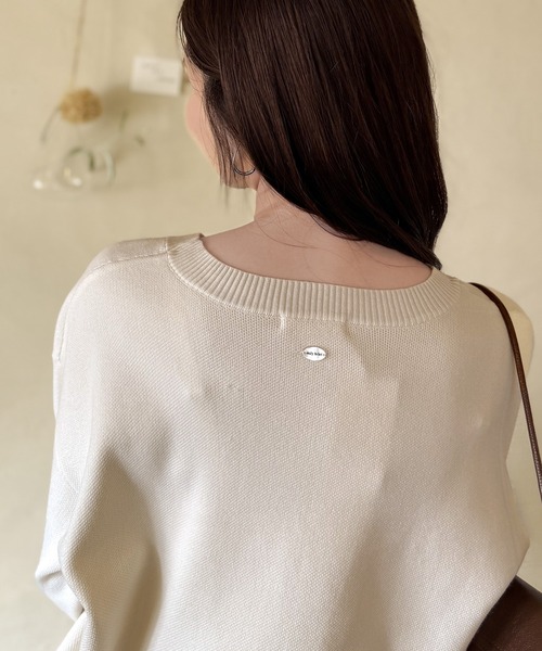 mily bilet(ミウィビレット)の「【mily bilet】ゆるっと可愛げ、ふわっと存在感。リボンフェザーコード刺繍ニット(長袖)(ニット/セーター・レディース・グレー/アイボリー系/チャコールグレー/ベージュ×ブラック/レッド・X-LARGE/SMALL/MEDIUM/LARGE)」の17枚目の写真