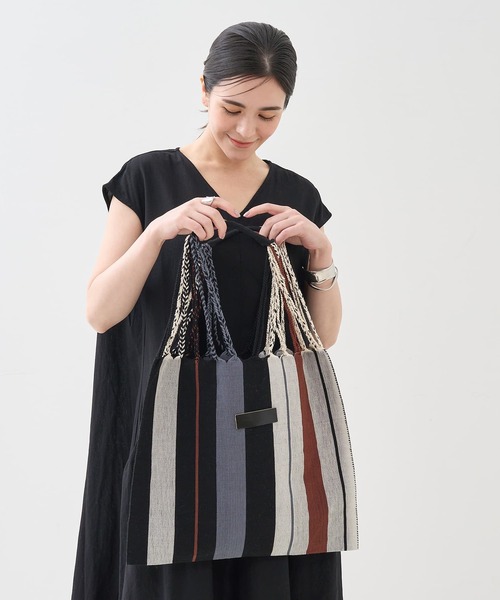 Moon Bird(ムーンバード)の「【MOON BIRD/ムーンバード】手織りハンモックバッグ(かごバッグ・レディース・ピンク系その他/グレー系その他・フリー)」の20枚目の写真
