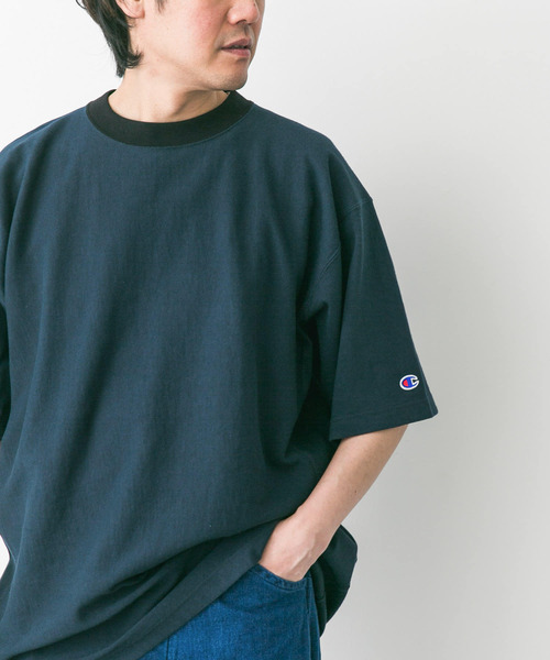 Champion(チャンピオン)の「『別注』CHAMPION×DOORS RW RINGER SHORT-SLEEVE T-SHIRTS(Tシャツ/カットソー・メンズ・ホワイト/グレー/ネイビー・LARGE/MEDIUM)」の3枚目の写真