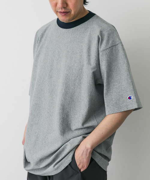 Champion(チャンピオン)の「『別注』CHAMPION×DOORS RW RINGER SHORT-SLEEVE T-SHIRTS(Tシャツ/カットソー・メンズ・ホワイト/グレー/ネイビー・LARGE/MEDIUM)」の2枚目の写真