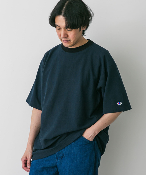 Champion(チャンピオン)の「『別注』CHAMPION×DOORS RW RINGER SHORT-SLEEVE T-SHIRTS(Tシャツ/カットソー・メンズ・ホワイト/グレー/ネイビー・LARGE/MEDIUM)」の21枚目の写真