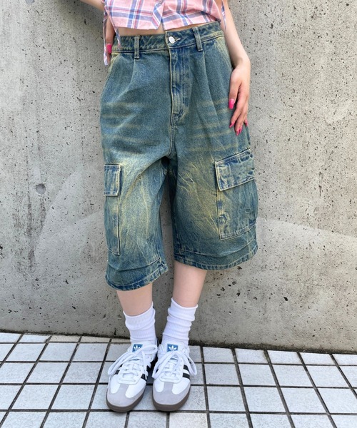 3.3 Field Trip (3.3フィールドトリップ)の「3.3 Field Trip/アソートハーフパンツ(デニムパンツ・レディース・ブラック/その他1/ブルー・MEDIUM/SMALL)」の2枚目の写真