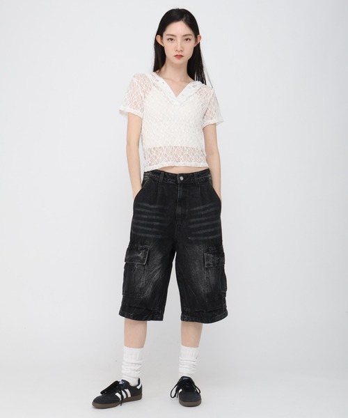 3.3 Field Trip (3.3フィールドトリップ)の「3.3 Field Trip/アソートハーフパンツ(デニムパンツ・レディース・ブラック/その他1/ブルー・MEDIUM/SMALL)」の13枚目の写真