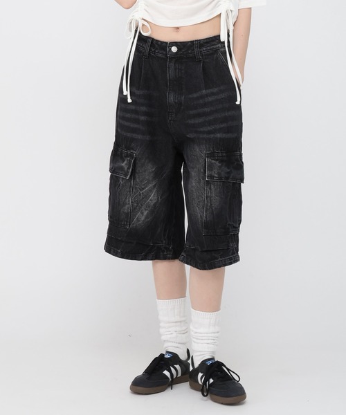 3.3 Field Trip (3.3フィールドトリップ)の「3.3 Field Trip/アソートハーフパンツ(デニムパンツ・レディース・ブラック/その他1/ブルー・MEDIUM/SMALL)」の16枚目の写真