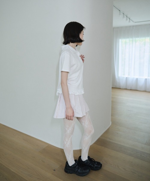Frill polo shirt/フリルポロTシャツ（Tシャツ/カットソー