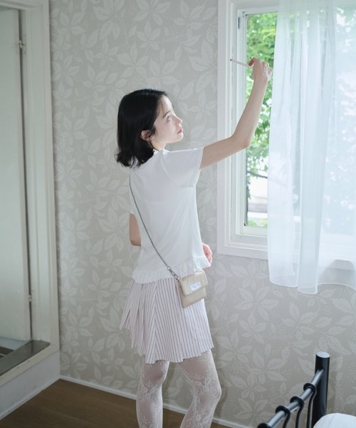 Frill polo shirt/フリルポロTシャツ（Tシャツ/カットソー