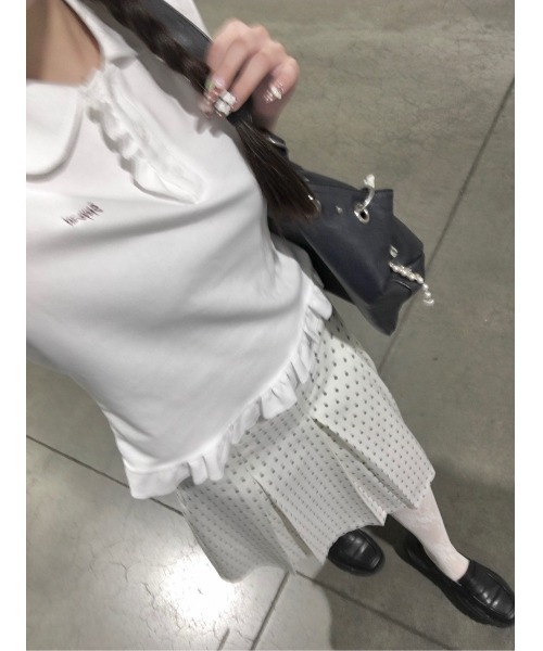 Frill polo shirt/フリルポロTシャツ（Tシャツ/カットソー