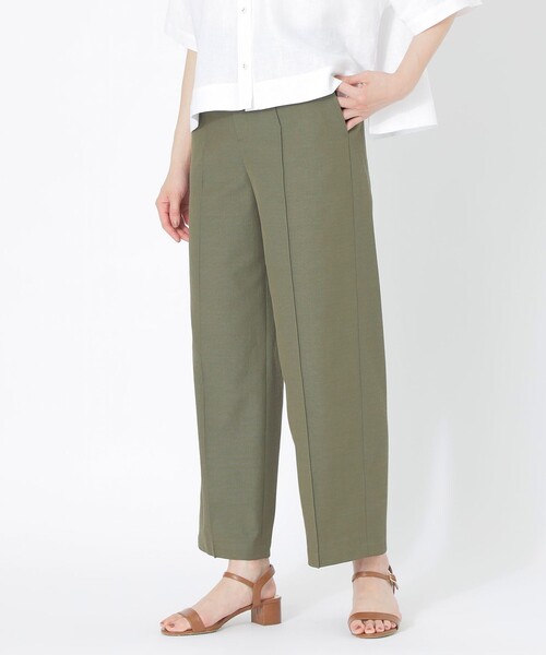 S.ESSENTIALS(エスエッセンシャルズ)の「【S.lab Pants】リネンライクワイドパンツ(その他パンツ・レディース・カーキ/ブラック/イエロー・38/36)」の1枚目の写真