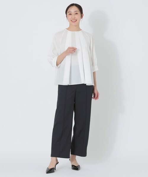 S.ESSENTIALS(エスエッセンシャルズ)の「【S.lab Pants】リネンライクワイドパンツ(その他パンツ・レディース・カーキ/ブラック/イエロー・38/36)」の5枚目の写真