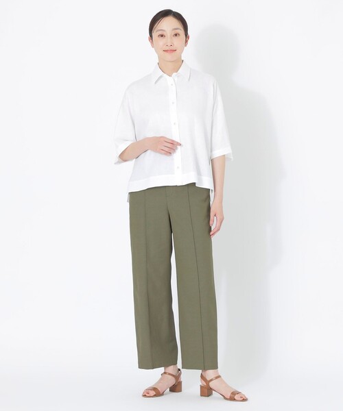 S.ESSENTIALS(エスエッセンシャルズ)の「【S.lab Pants】リネンライクワイドパンツ(その他パンツ・レディース・カーキ/ブラック/イエロー・38/36)」の7枚目の写真