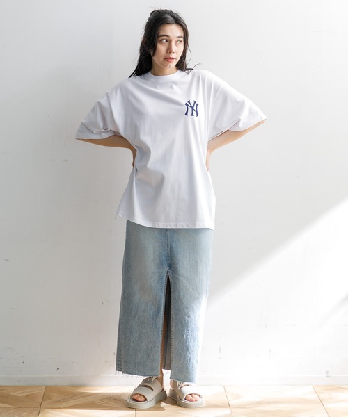 NEW ERA 半袖 オーバーサイズド コットン Tシャツ Powered by