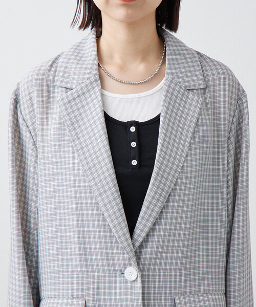 SRIC ジャケット　チェック　茶 80s 90s vintage ATELIER SAB for men アトリエサブ シア