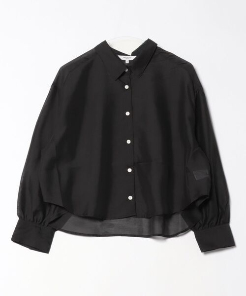 m.f.editorial（エムエフエディトリアル）の「【ウォッシャブル】m.f.エディトリアル レディース ショート シアー長袖シャツ（シャツ/ブラウス・レディース・グレー系その他2/ブラック/ブルー・MEDIUM/LARGE）」の15枚目の写真