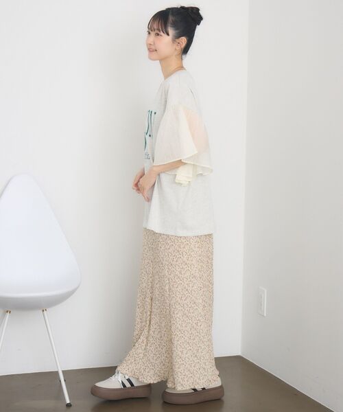 RETRO GIRL（レトロガール）の「袖切替BIGTEE（Tシャツ/カットソー・レディース・ホワイト系その他/ライトグレー/オフホワイト・FREE）」の5枚目の写真