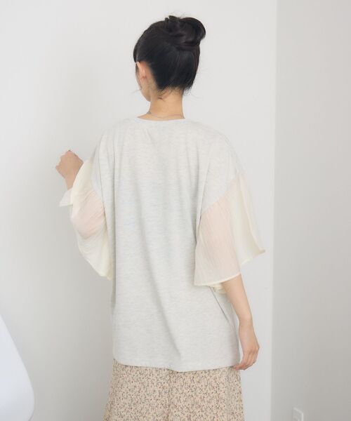 RETRO GIRL（レトロガール）の「袖切替BIGTEE（Tシャツ/カットソー・レディース・ホワイト系その他/ライトグレー/オフホワイト・FREE）」の10枚目の写真