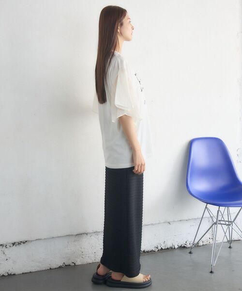 RETRO GIRL（レトロガール）の「袖切替BIGTEE（Tシャツ/カットソー・レディース・ホワイト系その他/ライトグレー/オフホワイト・FREE）」の16枚目の写真