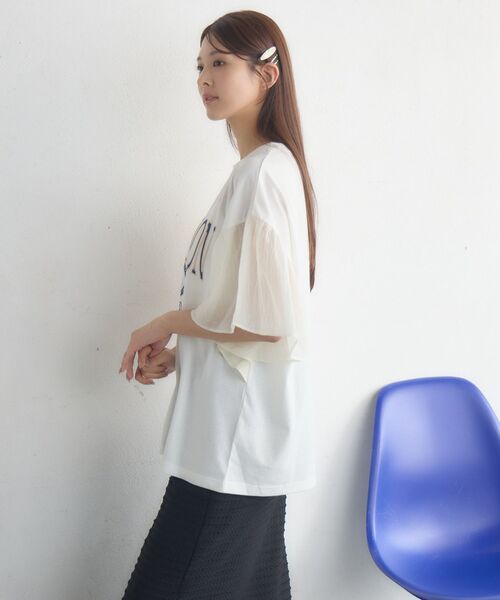 RETRO GIRL（レトロガール）の「袖切替BIGTEE（Tシャツ/カットソー・レディース・ホワイト系その他/ライトグレー/オフホワイト・FREE）」の20枚目の写真