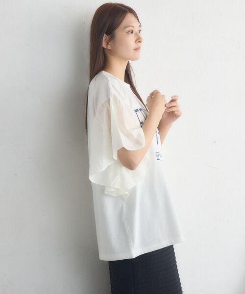 RETRO GIRL（レトロガール）の「袖切替BIGTEE（Tシャツ/カットソー・レディース・ホワイト系その他/ライトグレー/オフホワイト・FREE）」の22枚目の写真