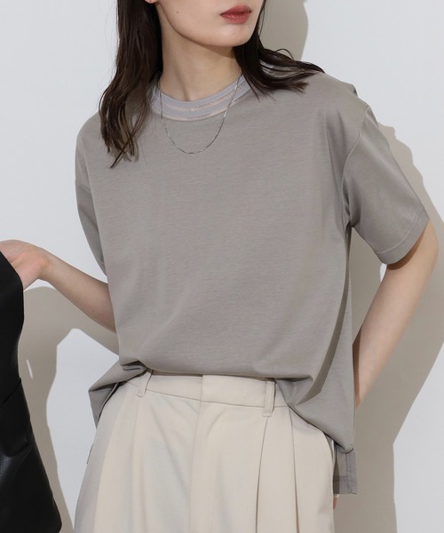 tシャツ BRODIAEA シアーネック半袖カットソー レディース BRODIAEA シアーネック半袖カットソー（Tシャツ/カットソー