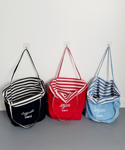 セール】リバーシブル ボーダートートバック（トートバッグ）｜VIVID