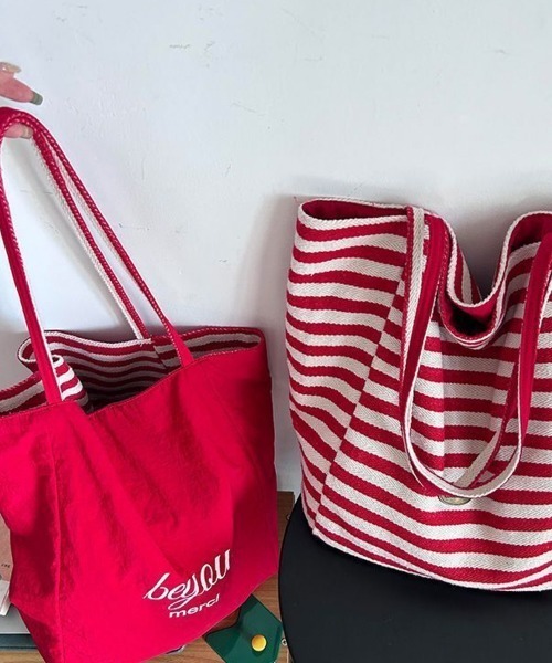 セール】リバーシブル ボーダートートバック（トートバッグ）｜VIVID