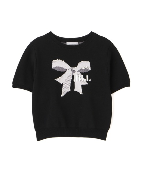 JILL by JILL STUART（ジルバイジルスチュアート）の「◇リボンジャガードビジューニットトップス（ニット/セーター・レディース・ブラック/ホワイト/ラベンダー・FREE）」の20枚目の写真