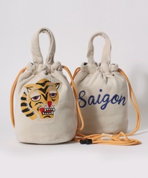 HOUSTON（ヒューストン）の「HOUSTON（ヒューストン）巾着ショルダーバッグ 虎 タイガー メンズ レディース ユニセックス（ショルダーバッグ・メンズ）」