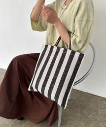 Jute stripe tote bag / ジュートストライプトートバッグ