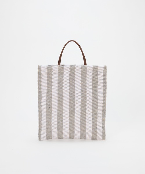 EFOLE(エフォル)の「Jute stripe tote bag / ジュートストライプトートバッグ(トートバッグ・レディース・ブラック/グレー・FREE)」の3枚目の写真