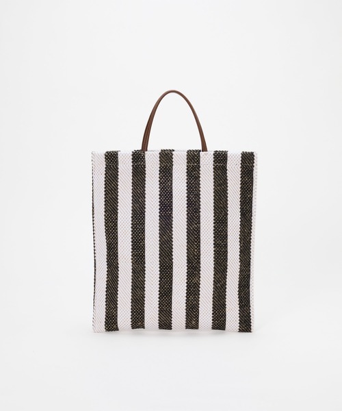 EFOLE(エフォル)の「Jute stripe tote bag / ジュートストライプトートバッグ(トートバッグ・レディース・ブラック/グレー・FREE)」の4枚目の写真