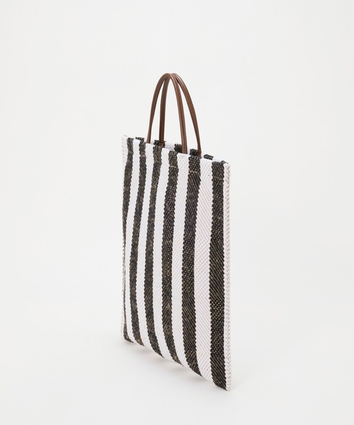 EFOLE(エフォル)の「Jute stripe tote bag / ジュートストライプトートバッグ(トートバッグ・レディース・ブラック/グレー・FREE)」の5枚目の写真