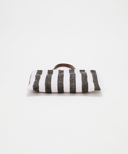 EFOLE(エフォル)の「Jute stripe tote bag / ジュートストライプトートバッグ(トートバッグ・レディース・ブラック/グレー・FREE)」の6枚目の写真
