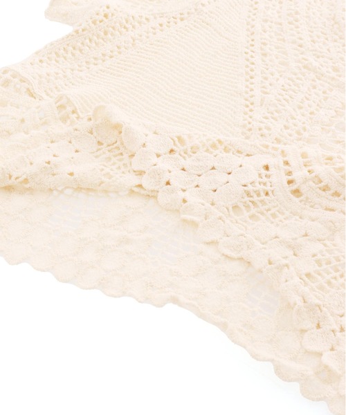 anap mimpi(アナップミンピ)の「クロッシェ編み 透かし 半袖 プルオーバー トップス(Tシャツ/カットソー・レディース・キナリ・FREE)」の12枚目の写真