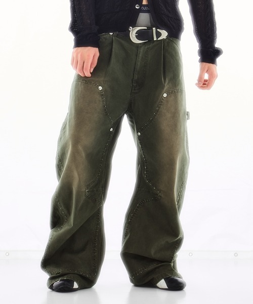 DUCK DOUBLE KNEE CURVED LEG PANTS（その他パンツ）｜CONZ（コンズ