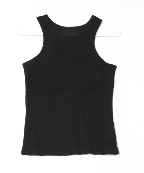 DISCOAT（ディスコート）の「WEB限定切替チュールアメスリタンクセット（Tシャツ/カットソー・レディース・オフホワイト/ベージュ/ブラック・FREE）」の4枚目の写真