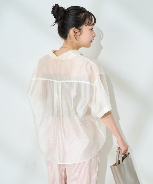 新品✨アッシュペーフランス　taramanda シアー　半袖カットソー セール】サマー シアー ショート半袖シャツ（シャツ/ブラウス