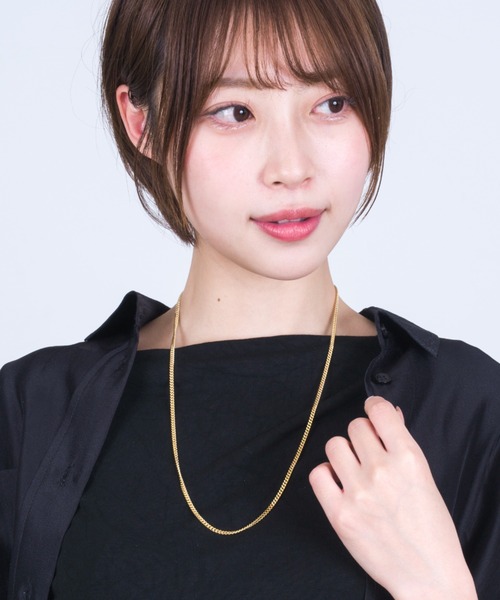 TOMWOOD(トムウッド)】Curb Chain M ゴールドネックレス 24.5