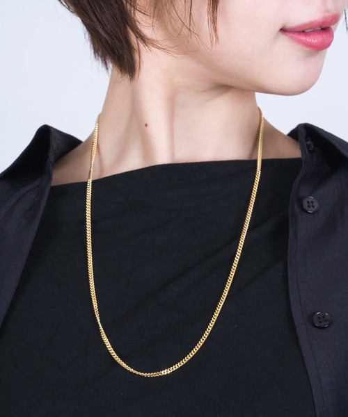 TOMWOOD(トムウッド)】Curb Chain M ゴールドネックレス 24.5