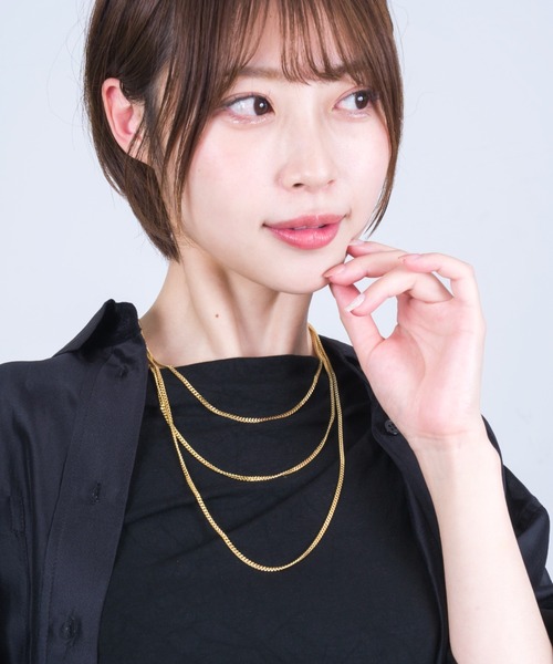TOMWOOD(トムウッド)】Curb Chain M ゴールドネックレス 24.5