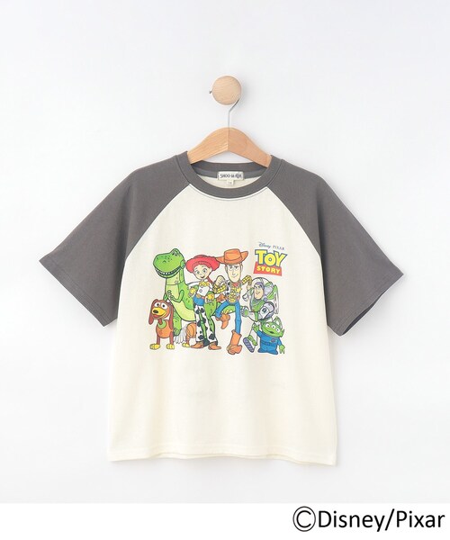 SHOO・LA・RUE(シューラルー)の「【DISNEY】トイ・ストーリー ラグランT(Tシャツ/カットソー・キッズ・チャコール/グリーン系その他5・10/11/12)」の3枚目の写真