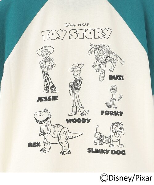 SHOO・LA・RUE(シューラルー)の「【DISNEY】トイ・ストーリー ラグランT(Tシャツ/カットソー・キッズ・チャコール/グリーン系その他5・10/11/12)」の12枚目の写真